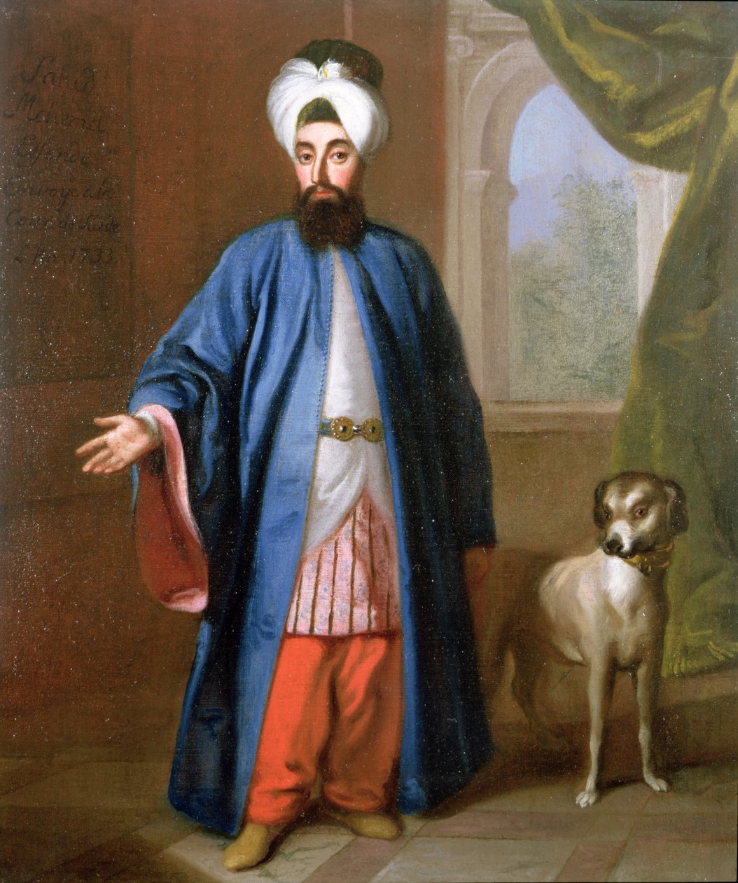 Sahid Mehemet Effendi svéd udvari követ portréja, 1733 alkotó: George Engelhardt Schroeder