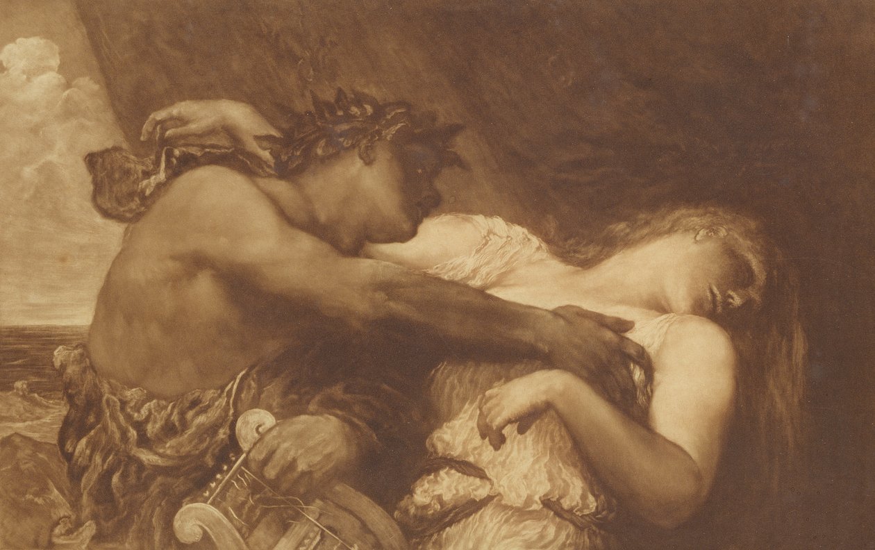 Orfeusz és Eurüdiké, 1870-72 (mezzotinto) alkotó: George Frederick Watts