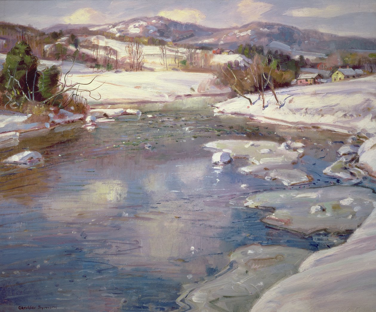 Völgy-patak télen alkotó: George Gardner Symons