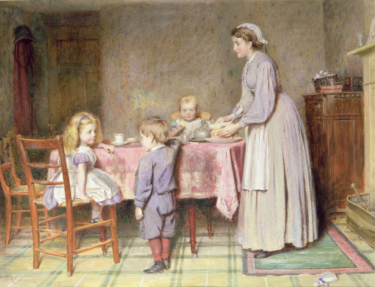 Tea idő alkotó: George Goodwin Kilburne