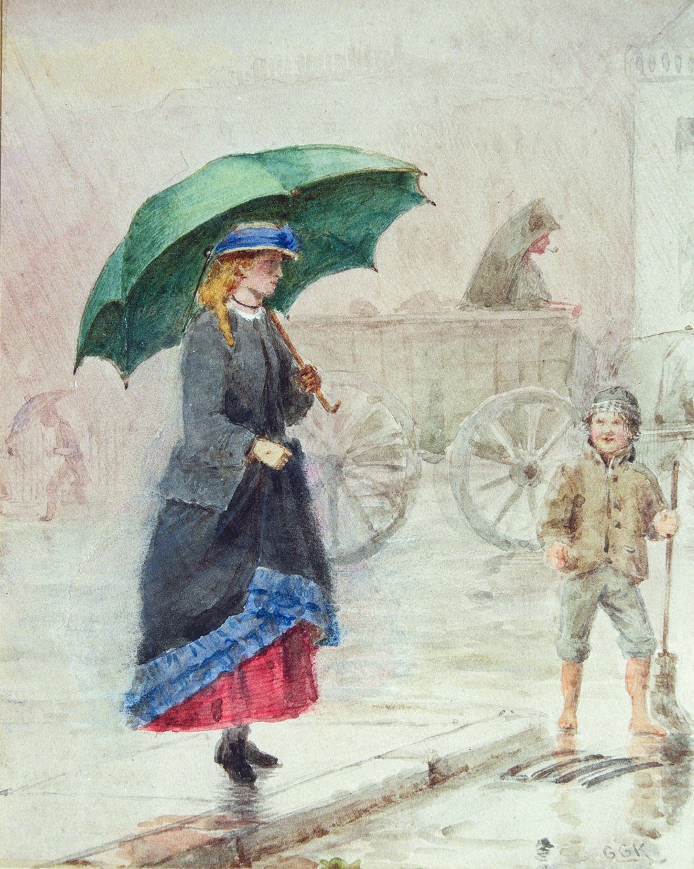 A zöld esernyő alkotó: George Goodwin Kilburne