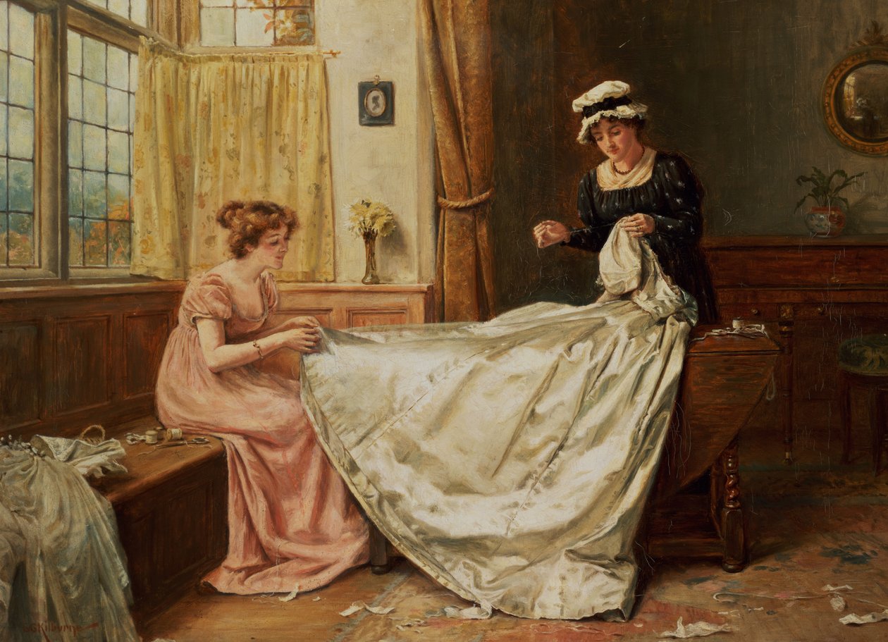 Az esküvői ruha alkotó: George Goodwin Kilburne