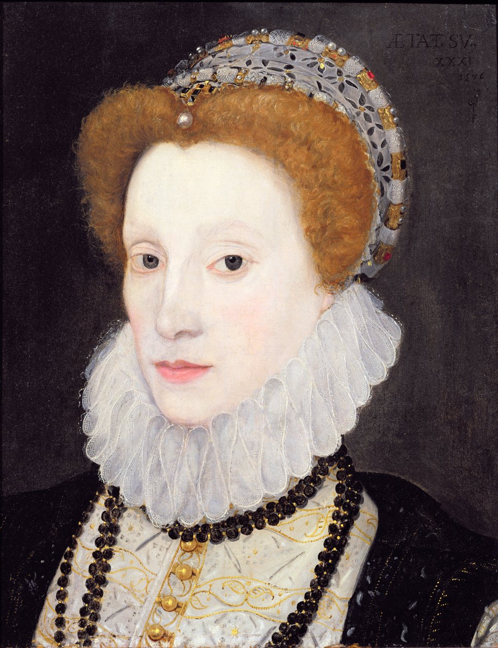 Női portré (I. Erzsébetnek mondják), 1576 alkotó: George Gower