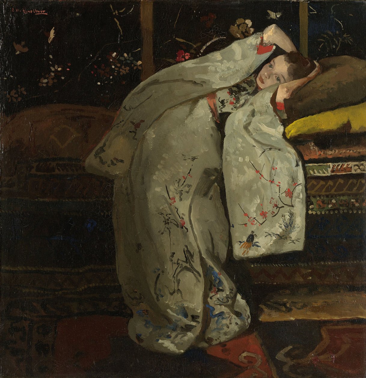 Lány fehér kimonóban alkotó: George Hendrik Breitner