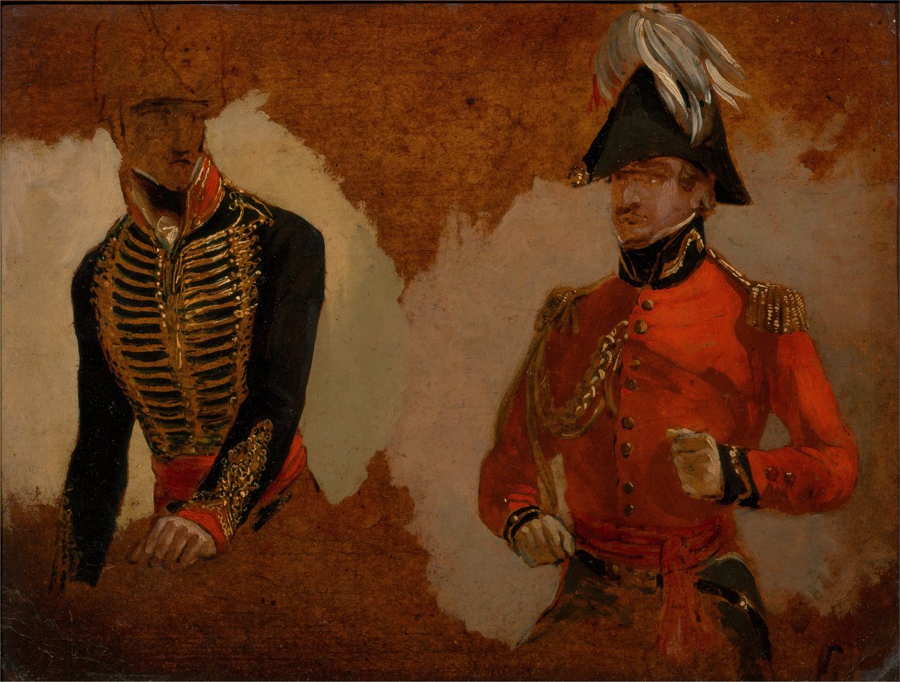 A Royal Horse Artillery Uniform tanulmányai és egy A.D.C. a főparancsnoknak-tanulmány a T ... alkotó: George Jones