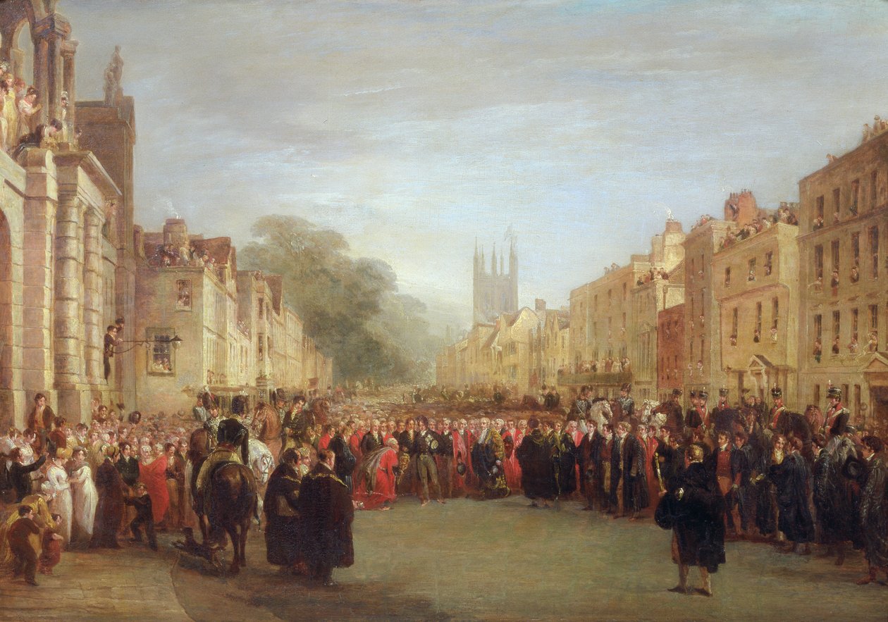 A régens herceg látogatása Oxfordban, 1814 alkotó: George Jones