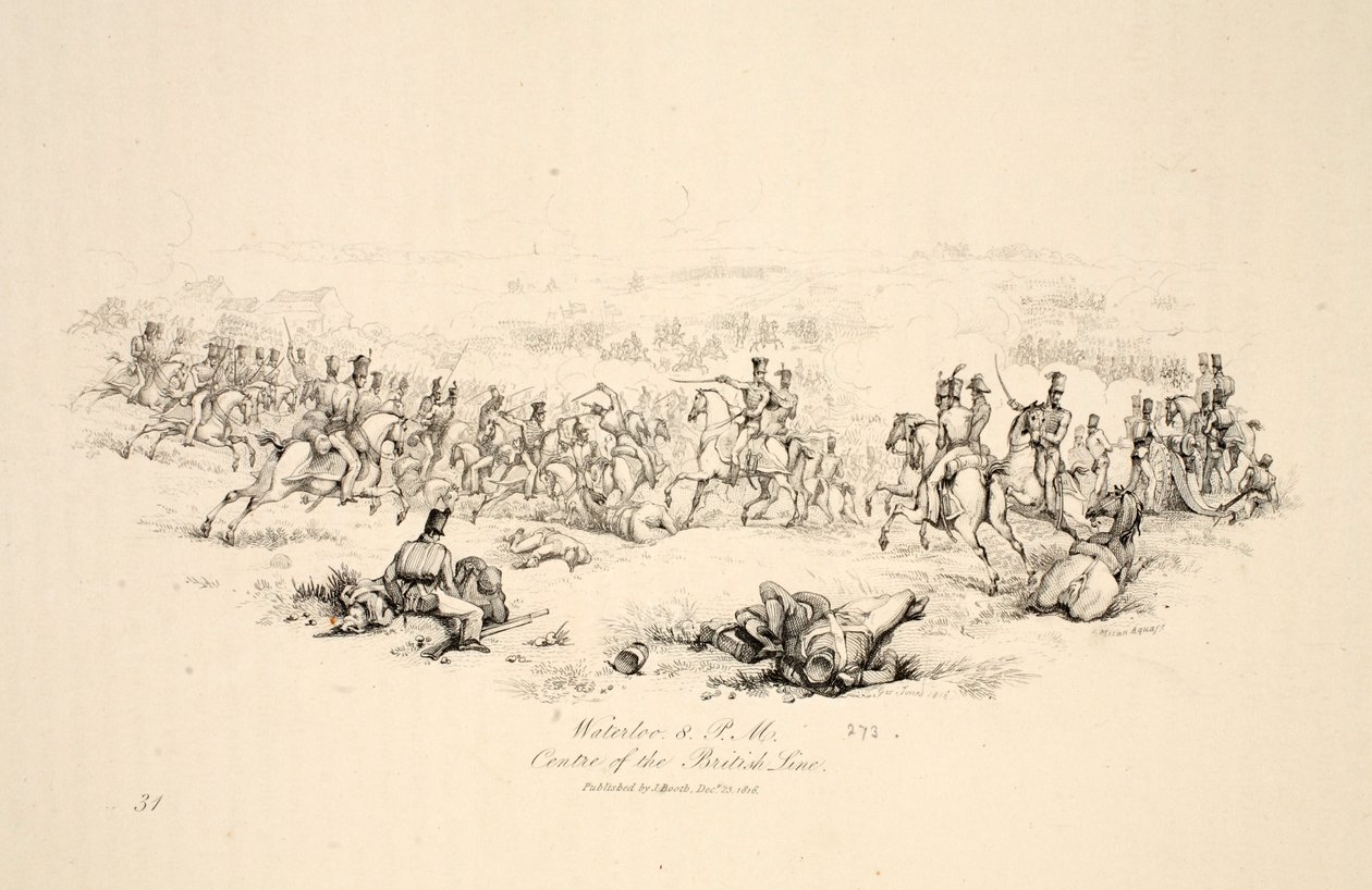 Waterloo 20:00, Center of the British Line, J. Booth pub, 1816 alkotó: George Jones
