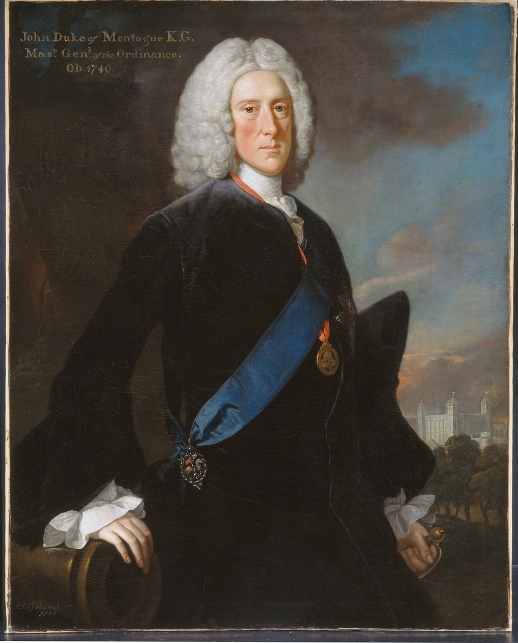 János tábornok, Montagu 2. hercege (kb. 1688-1749) hadvezér mester, 1740 körül alkotó: George Knapton