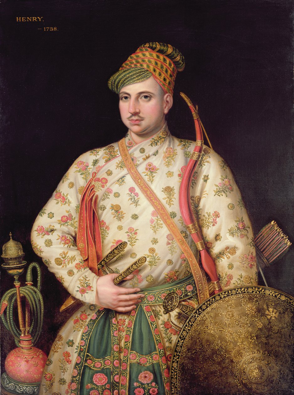Egy úriember portréja királyi mogul jelmezben, 1738 alkotó: George Knapton