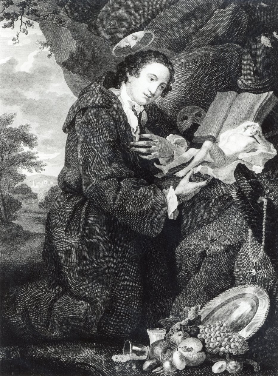Sir Francis Dashwood (1708-81) a Vénuszt imádja alkotó: George Knapton