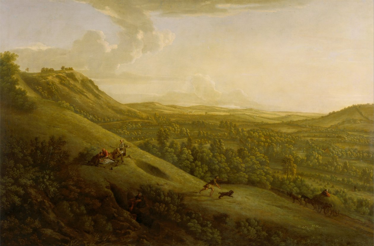 Box Hill, Surrey, Dorking a távolban alkotó: George Lambert
