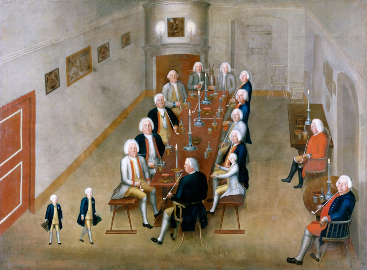 I. Frigyes Vilmos porosz dohányzótanácsa, 17378 körül alkotó: George Lisiewski