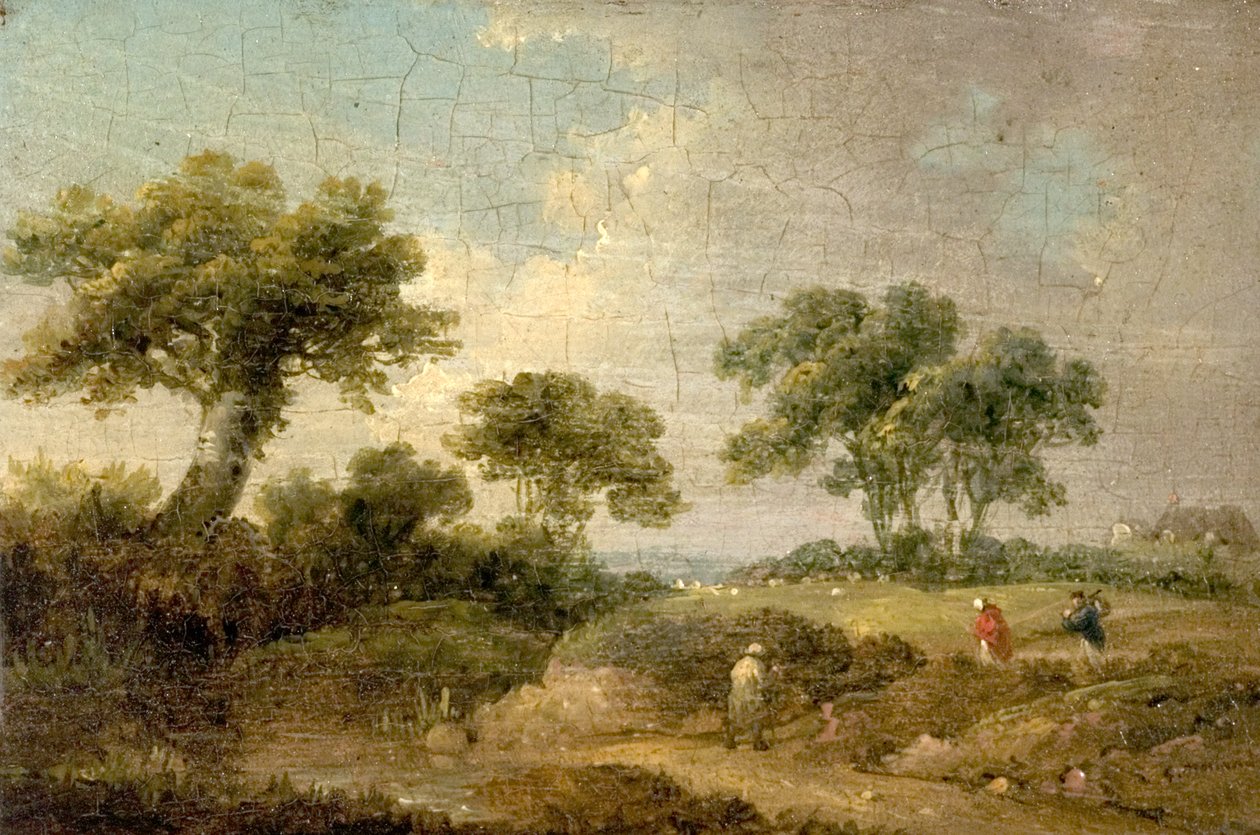 Tájkép figurákkal alkotó: George Morland