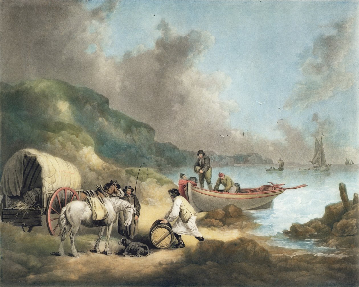 Csempészek, metszette James Ward (1769-1859), kiadó: J.R. Smith, 1793 (metszet) (125517-es pár) alkotó: George Morland