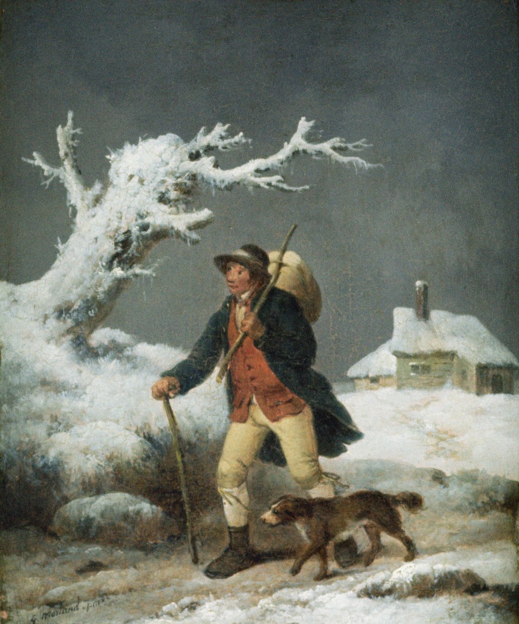 Séta a hóban alkotó: George Morland