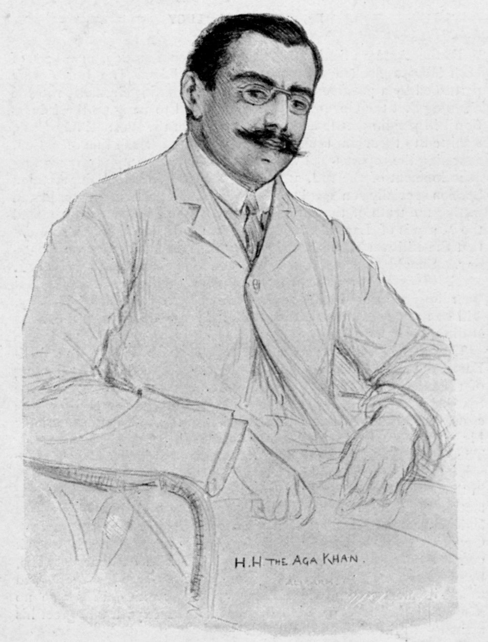 Az Aga Khan: The Graphic 1906. október 27-i számának illusztrációja. alkotó: George Percy Jacomb Hood