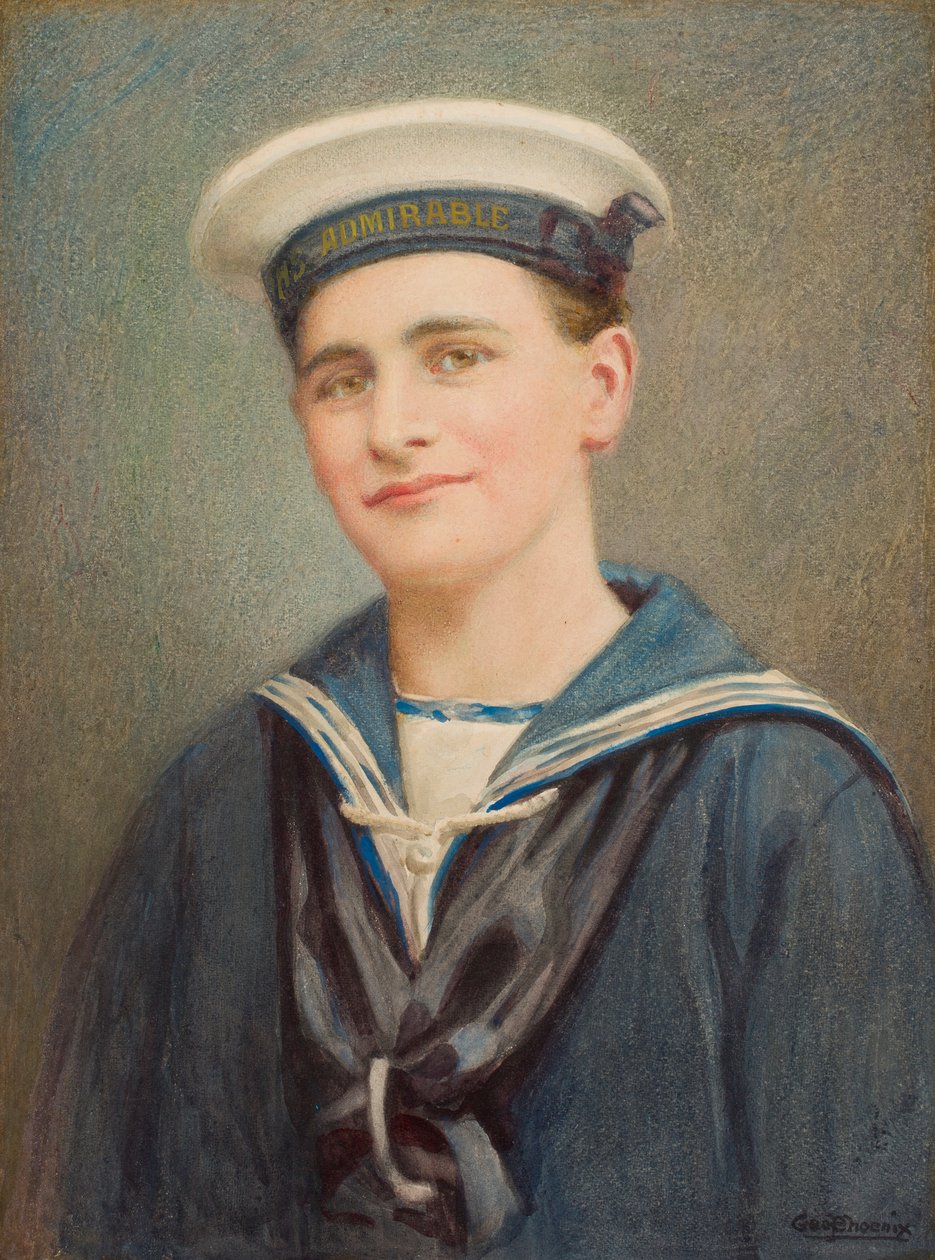 Egy tengerész portréja, 1915-35 körül (wc papíron) alkotó: George Phoenix
