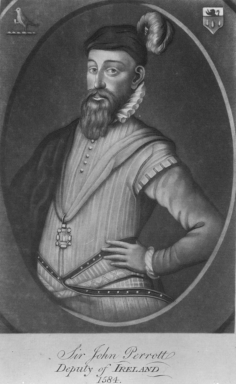 Sir John Perrot, vésette Valentine Green, 1776 (mezzotinta) alkotó: George Powle