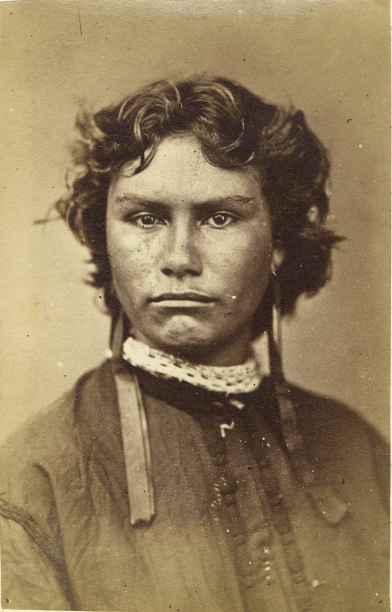 Maori, fiatal hölgy, 1865 körül (albumnyomat) alkotó: George Pulman