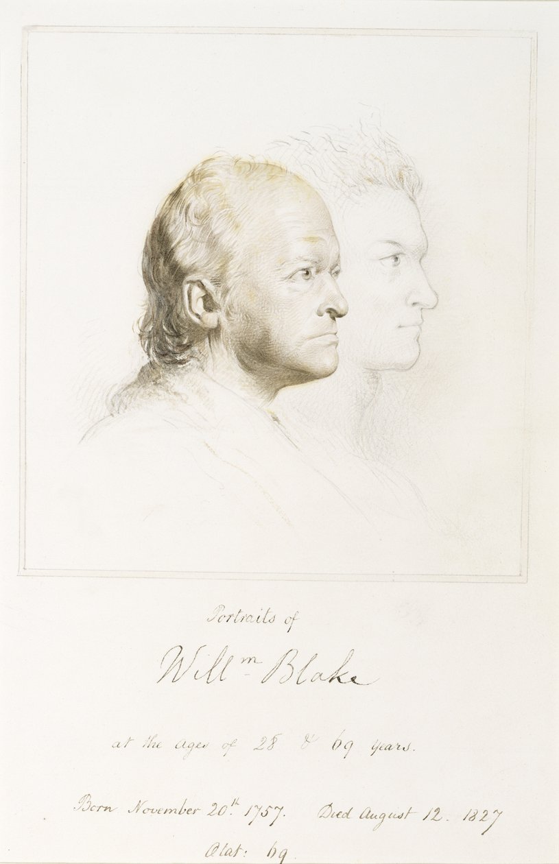 William Blake (1757-1827) Ifjúság és kor (grafit ecsettel és barna tintával) alkotó: George Richmond