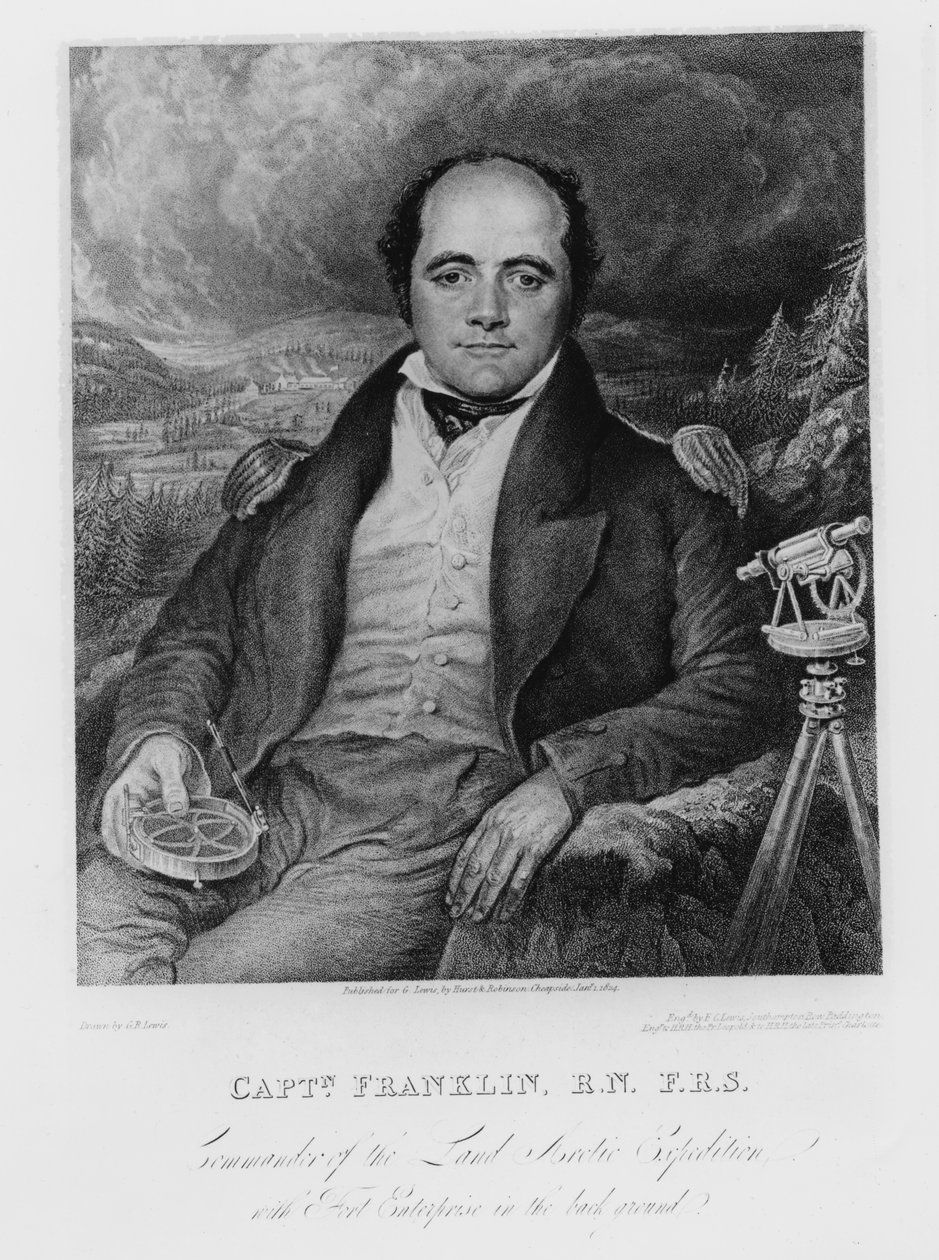 John Franklin kapitány (1786-1847) portréja, amelyet Frederick Christian Lewis (1779-56) metszett, 1824 alkotó: George Robert Lewis