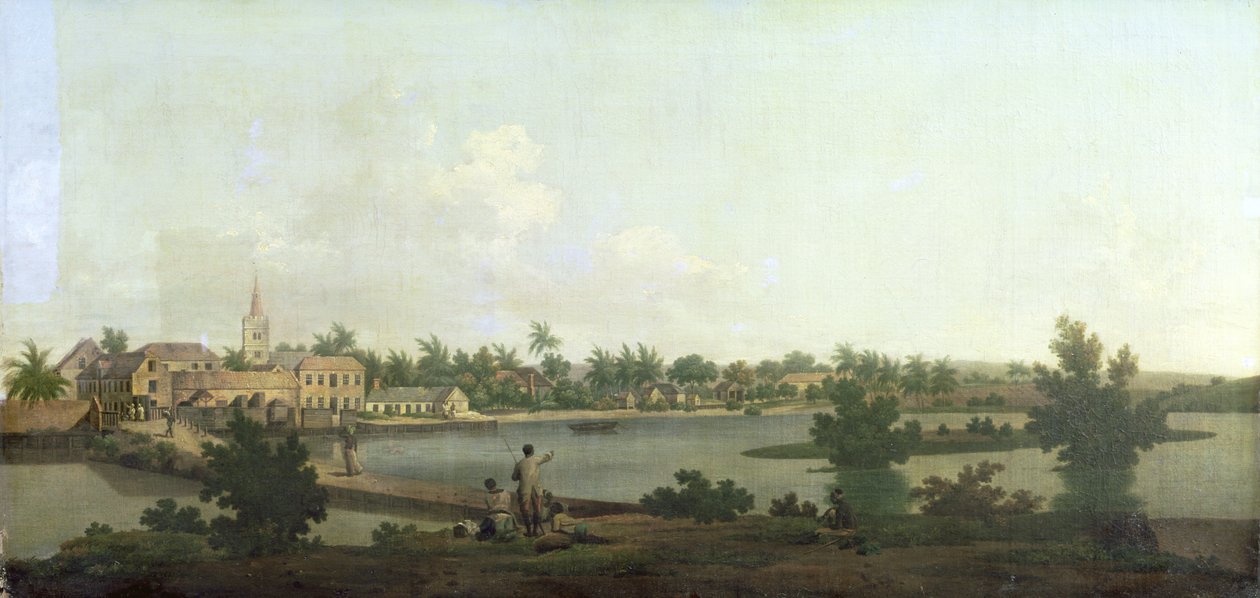 Jamaicai táj, 1775 körül alkotó: George Edward Robertson