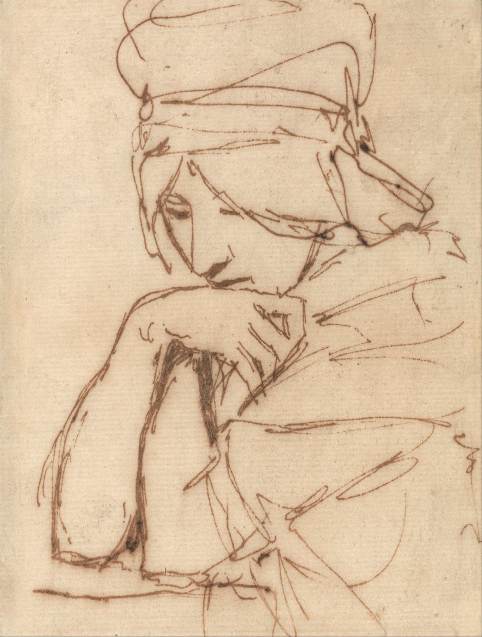 Töprengő hölgy alkotó: George Romney
