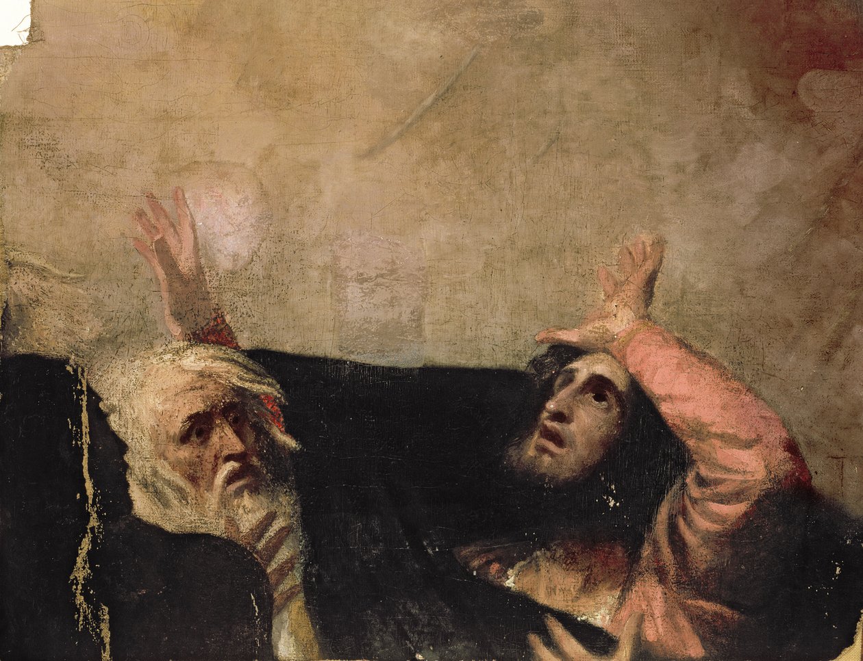 Alonso, Nápoly királya és egy másik alak, részlet a "The Tempest"-ből, 1790 körül alkotó: George Romney