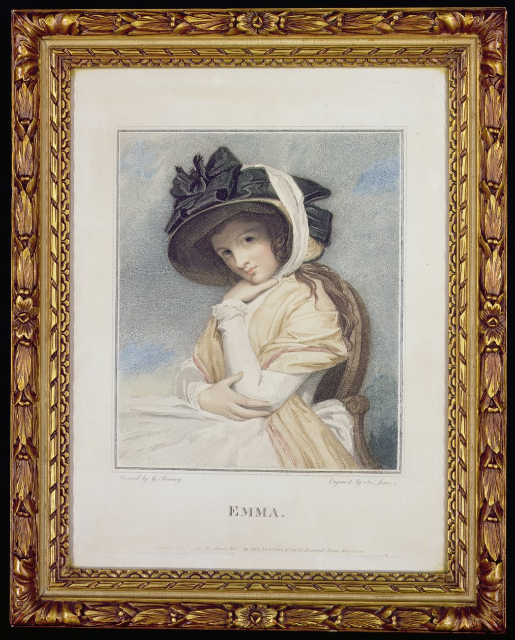 Emma, vésett és kocsma. John Jones (kb. 1745-97), 1785 (csúcsmetszet) alkotó: George Romney