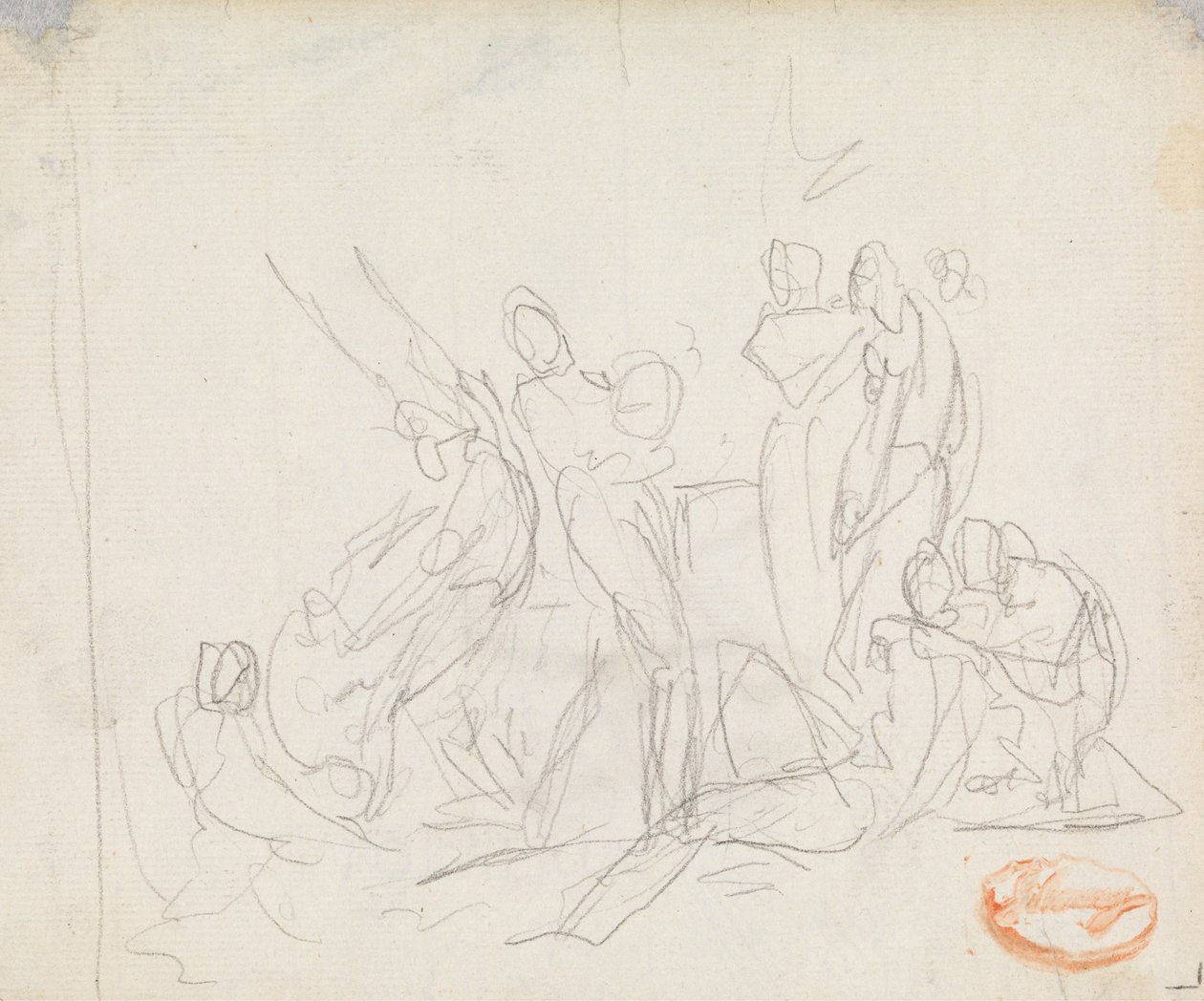 Ábraösszetétel -tanulmány 14 alkotó: George Romney