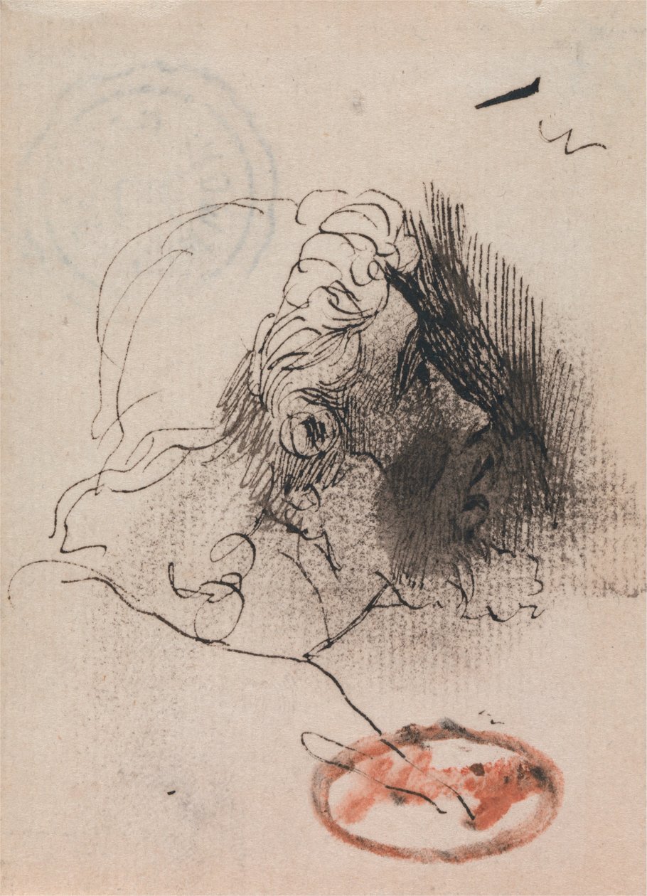 Egy profilú ember feje alkotó: George Romney
