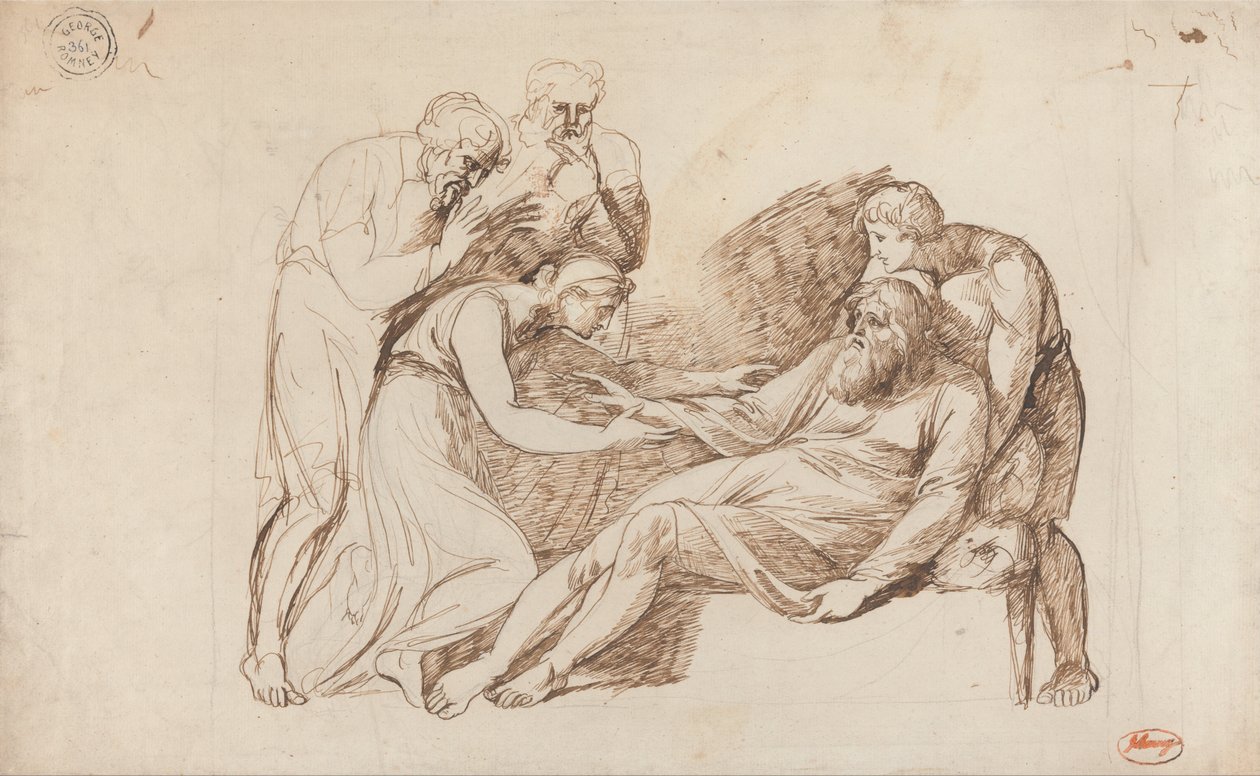 Lear felébresztette Cordelia alkotó: George Romney