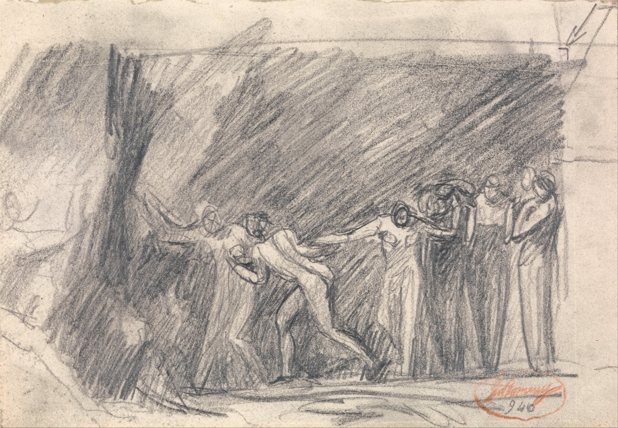 MacBeth a boszorkányok barlangjában- második látogatás, vagy Canidia and the Youth, vagy A bárka megnyitása alkotó: George Romney