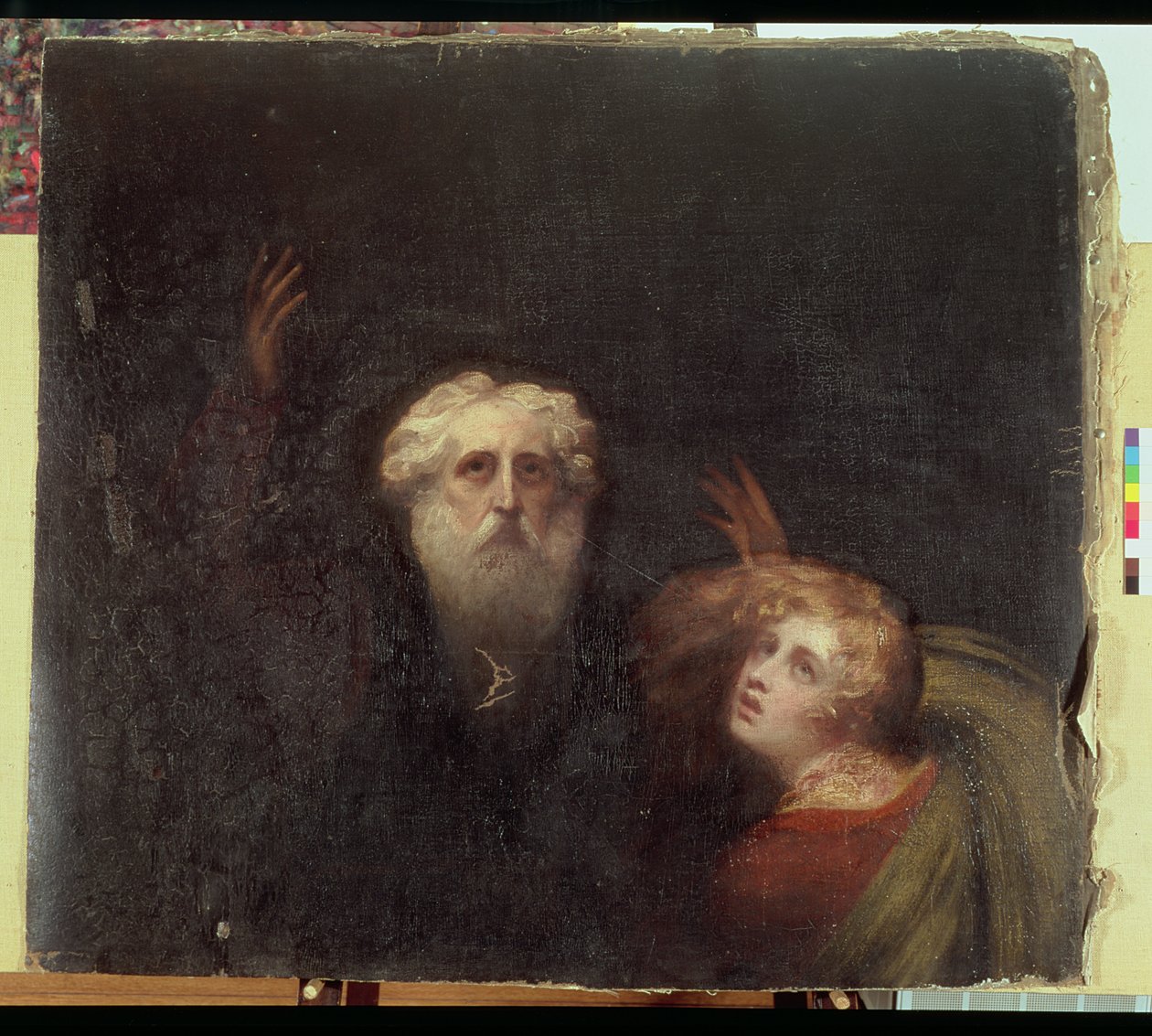 Prospero és Miranda, részlet a „The Tempest”-ből, 1790 körül alkotó: George Romney