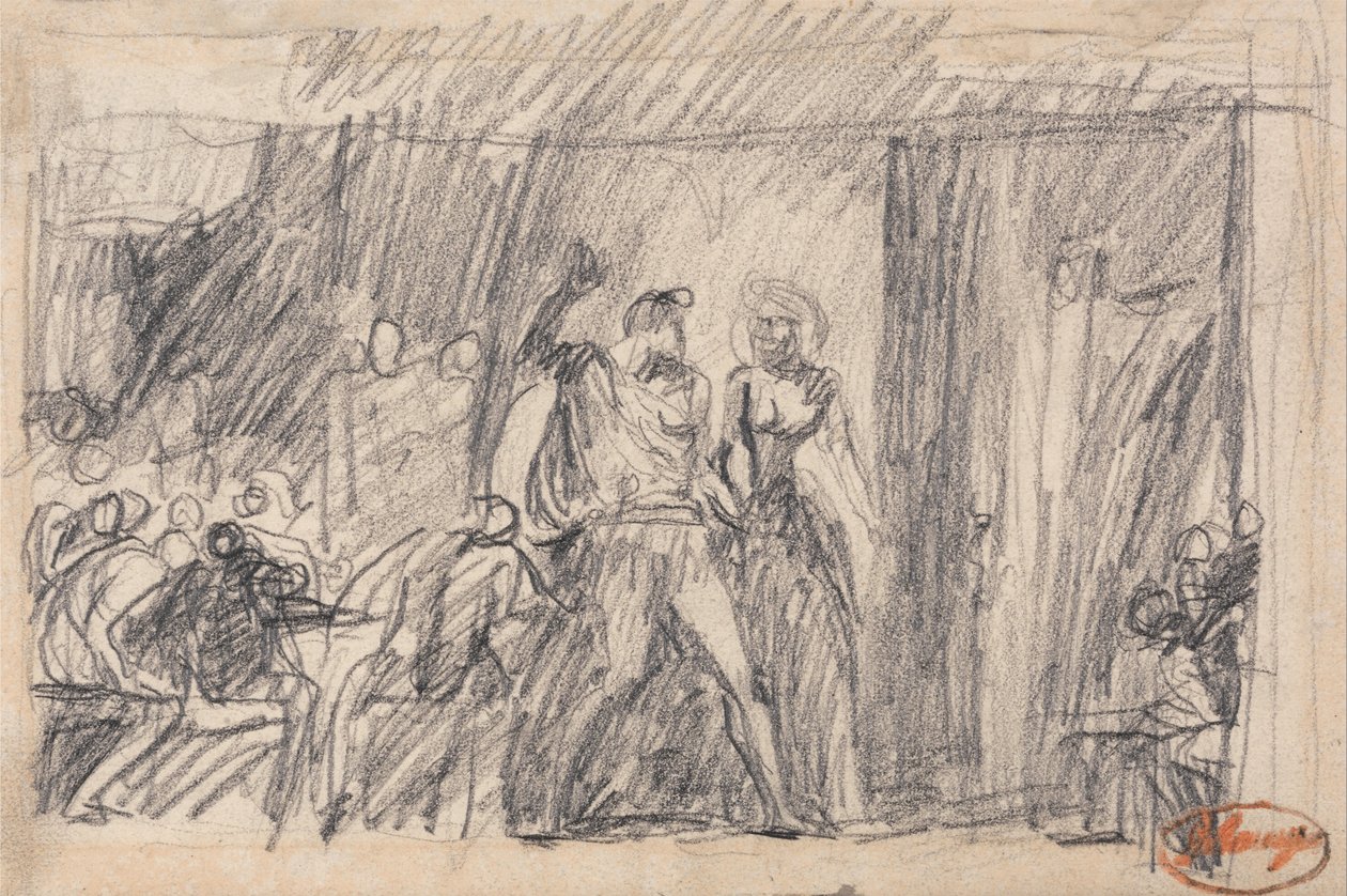 A bankett-jelenet - Macbeth alkotó: George Romney