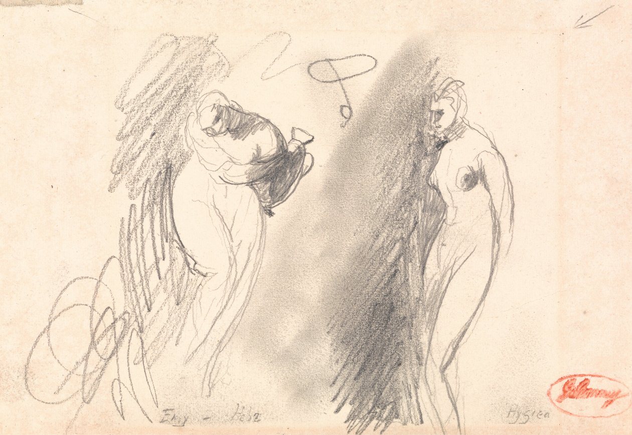 Két vázlat egy meztelen nőről alkotó: George Romney