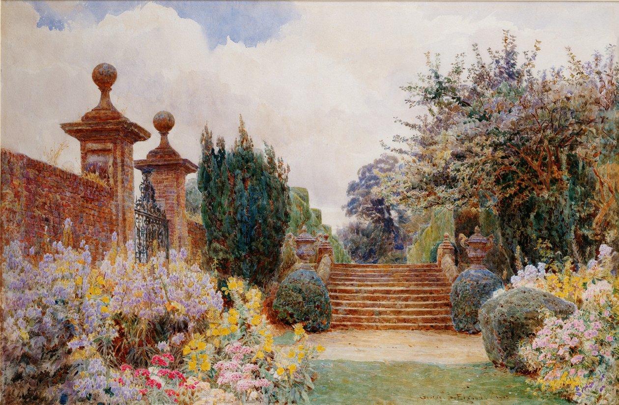 A terasz lépcsője, Penshurst, 1903 alkotó: George Samuel Elgood