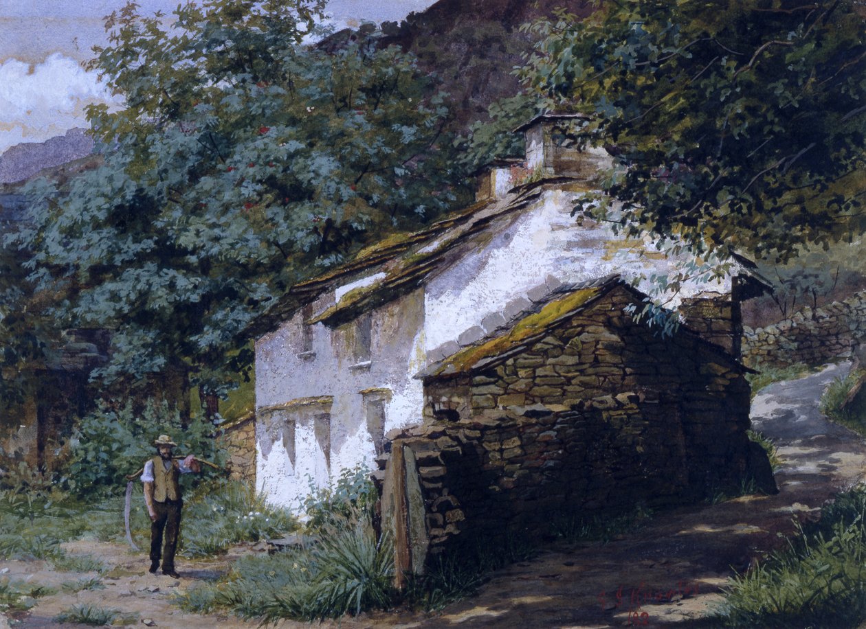 Easedale kunyhó, 1882 alkotó: George Sheridan Knowles
