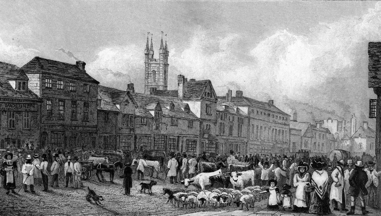 Piac napja Ashfordban, Kentben, T. Garner metszete, 1830 alkotó: George Shepherd