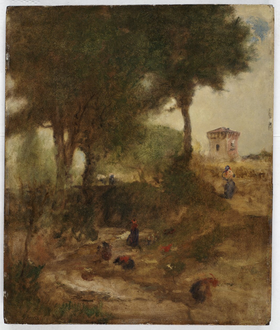 Vázlat a mosónaphoz Perugia mellett, 1873 alkotó: George Inness