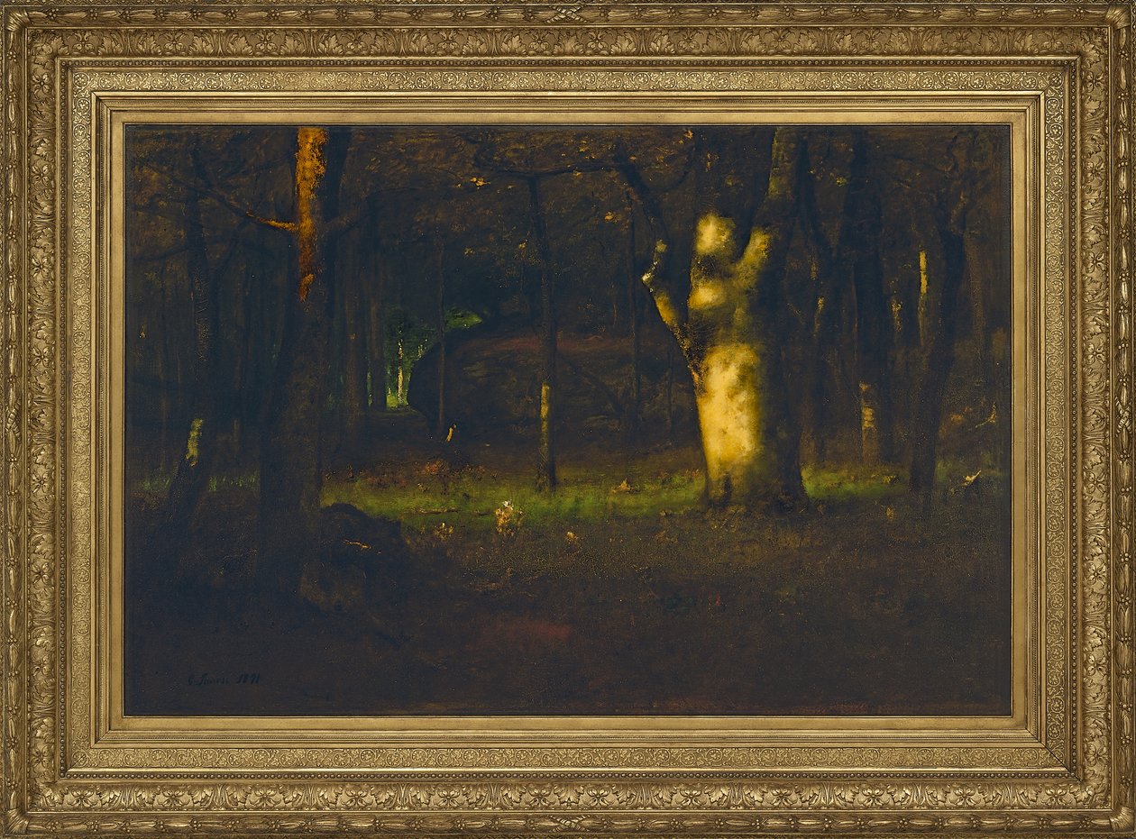 Naplemente az erdőben, 1891 alkotó: George Inness