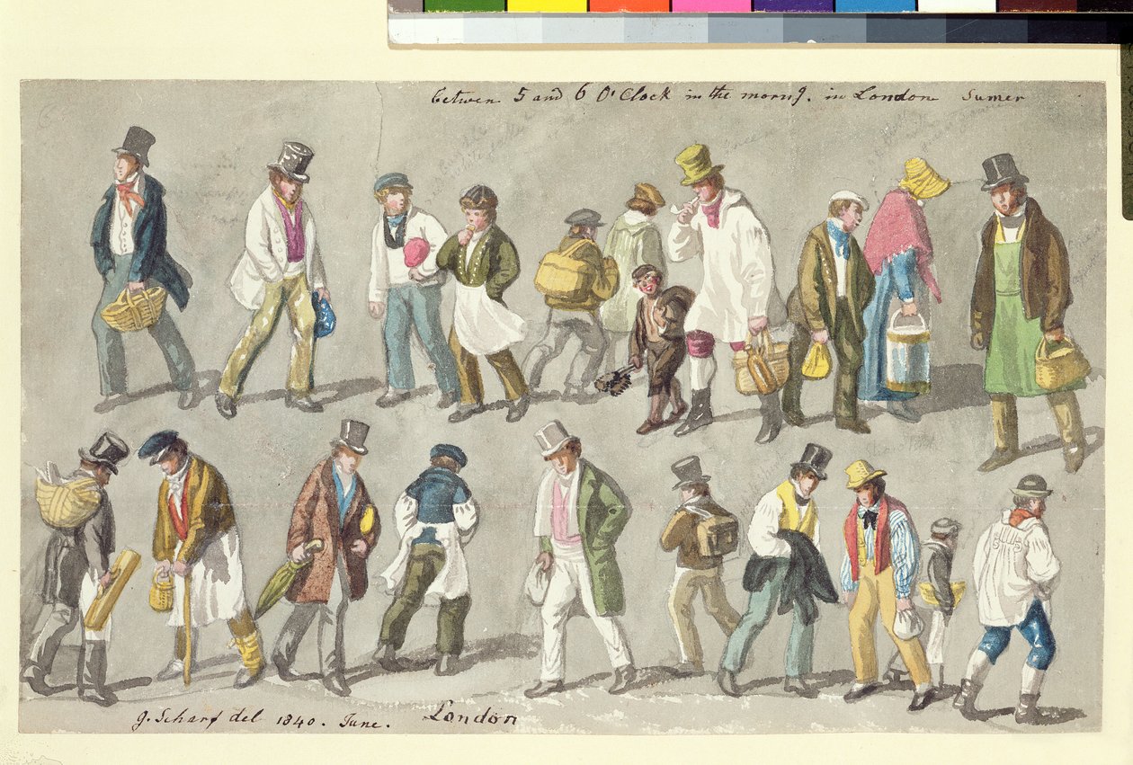 Reggel 5 és 6 óra között, 1840 alkotó: George Snr Scharf