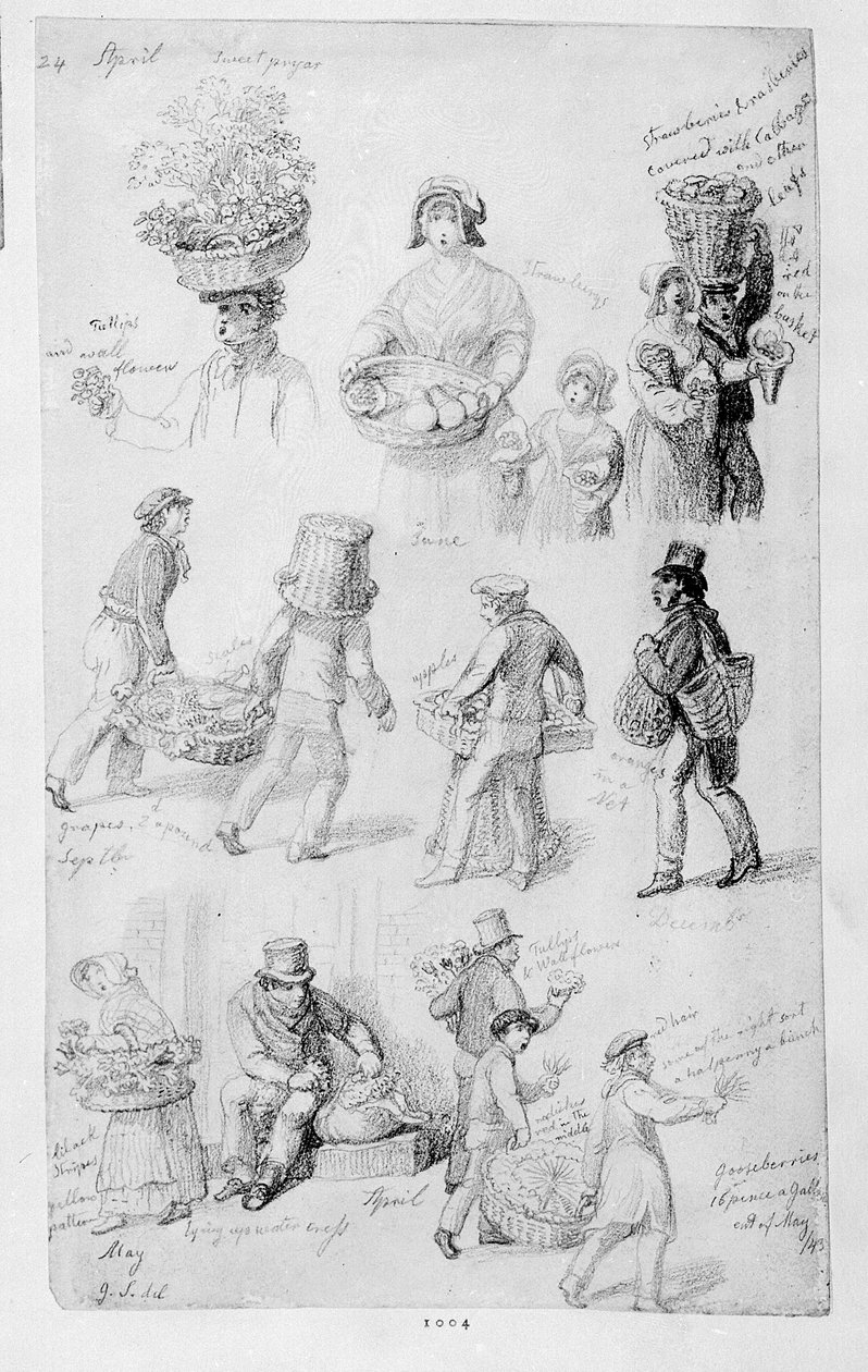 London Street Vendors: The Cries of London, 1843 alkotó: George Snr Scharf