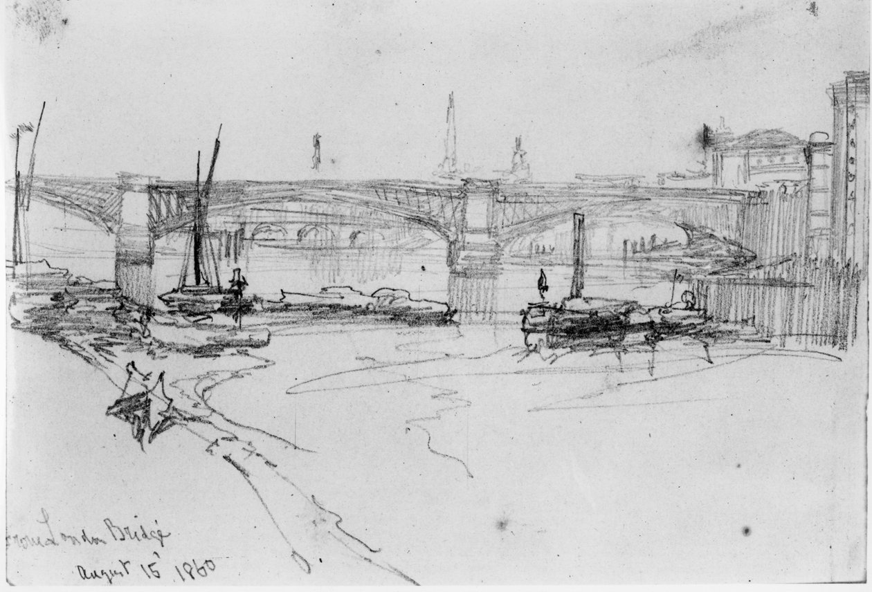 Vázlat a London Bridge-ről, 1860 alkotó: George Snr Scharf