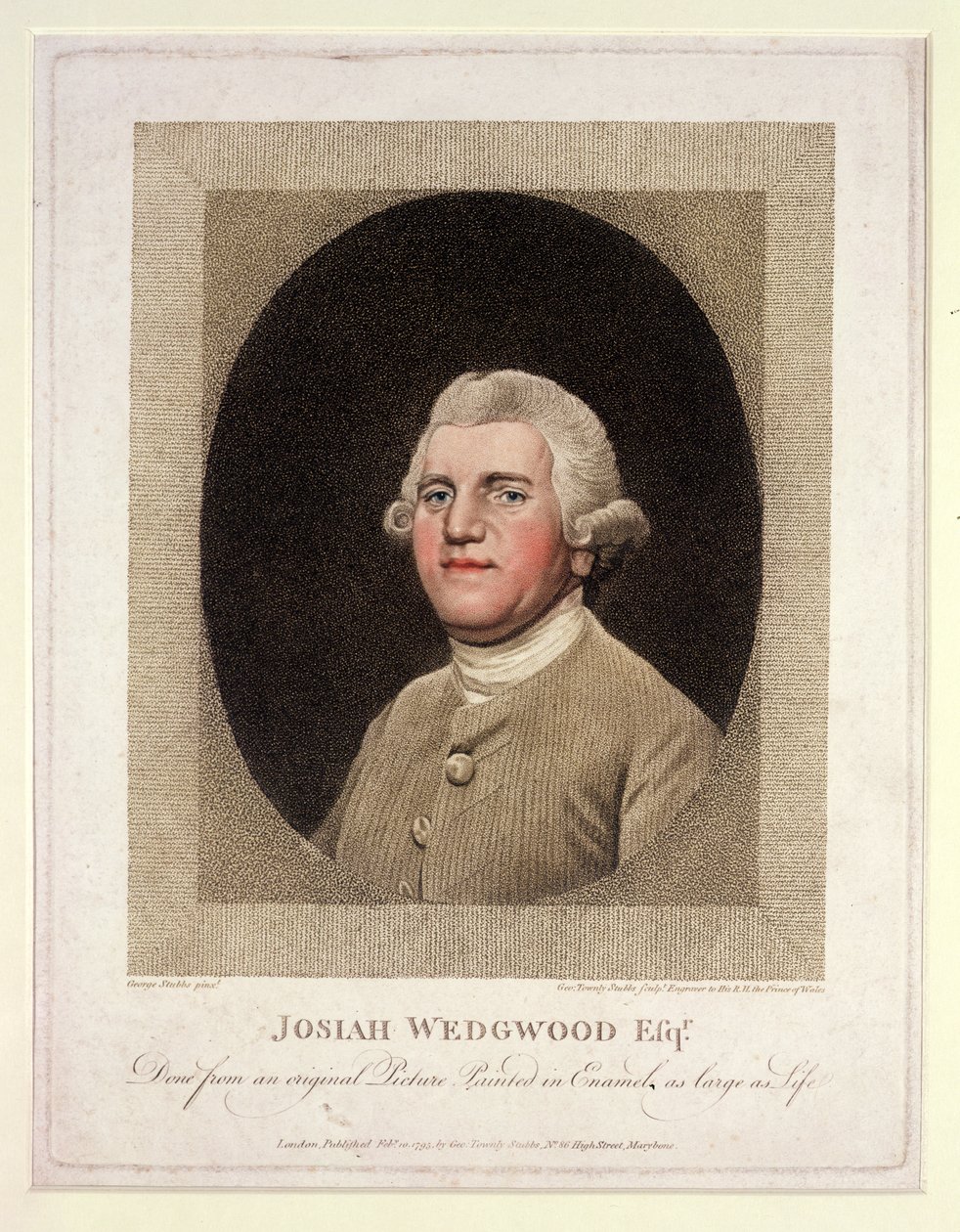 Josiah Wedgwood (1730-95), vésett és kocsma. George Townley Stubbs (1756-1815), 1795 (csúcsmetszet) alkotó: George Stubbs