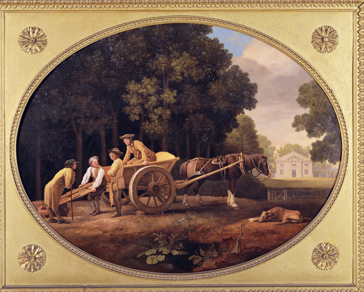 Labourers, 1781 (zománc Wedgwood keksz cserépedényen) alkotó: George Stubbs