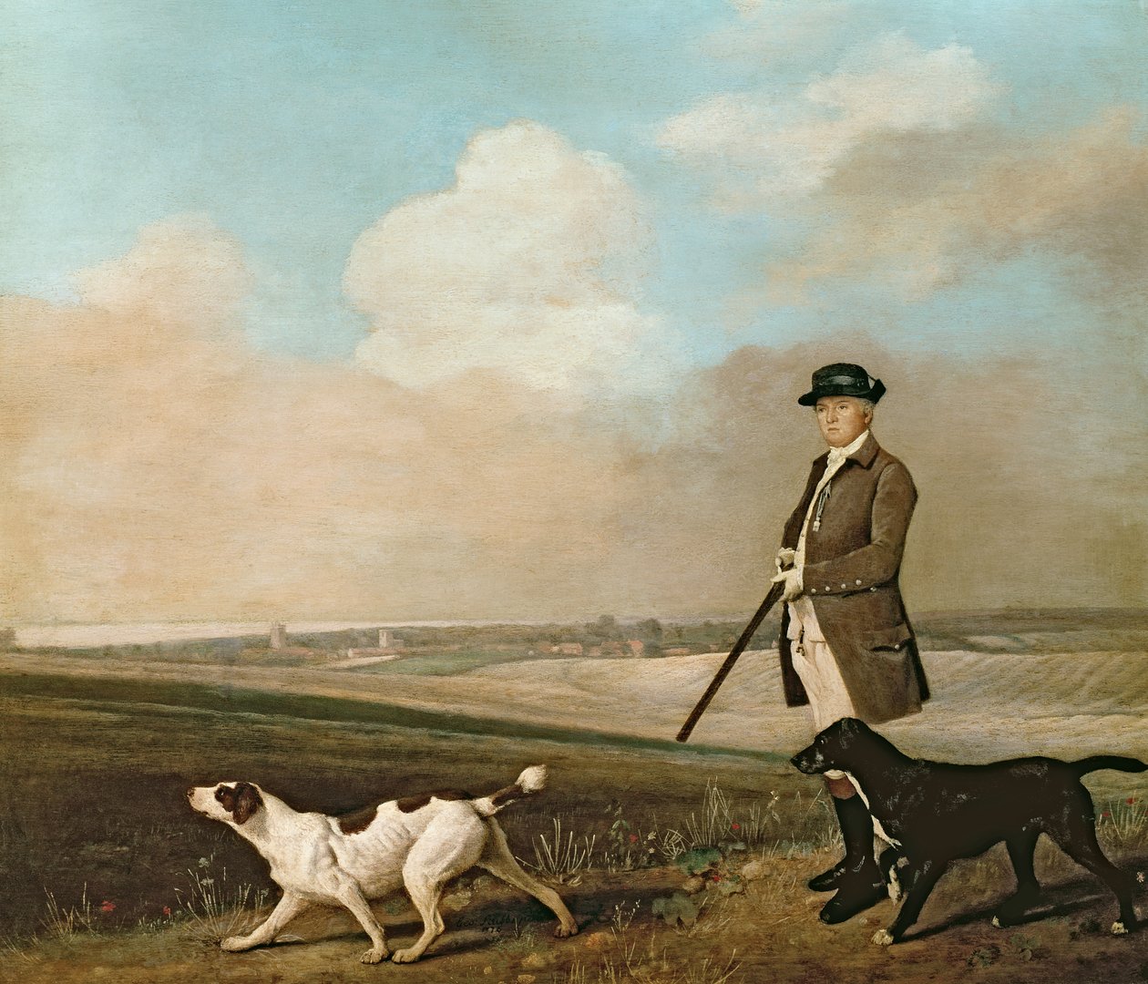 Sir John Nelthorpe, a 6. kutyás báró Barton Fieldben, Lincolnshire, 1776 alkotó: George Stubbs