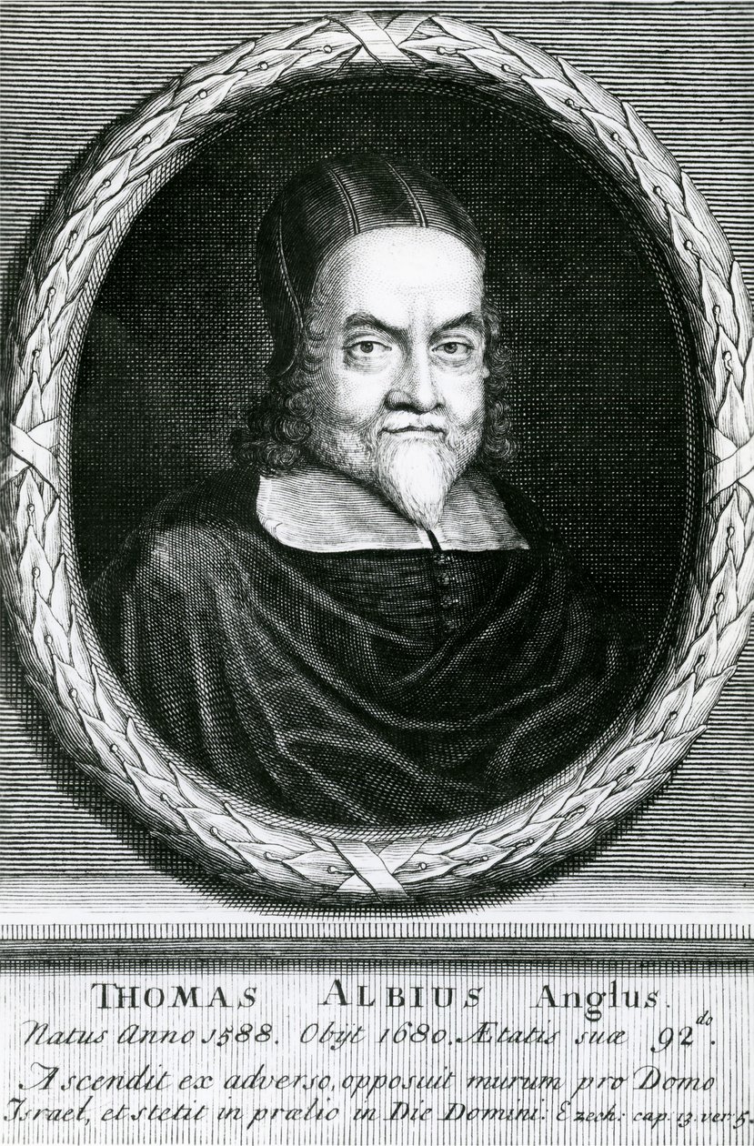 Thomas Albius (fehér) (1588-1680) portréja, 1713 alkotó: George Vertue