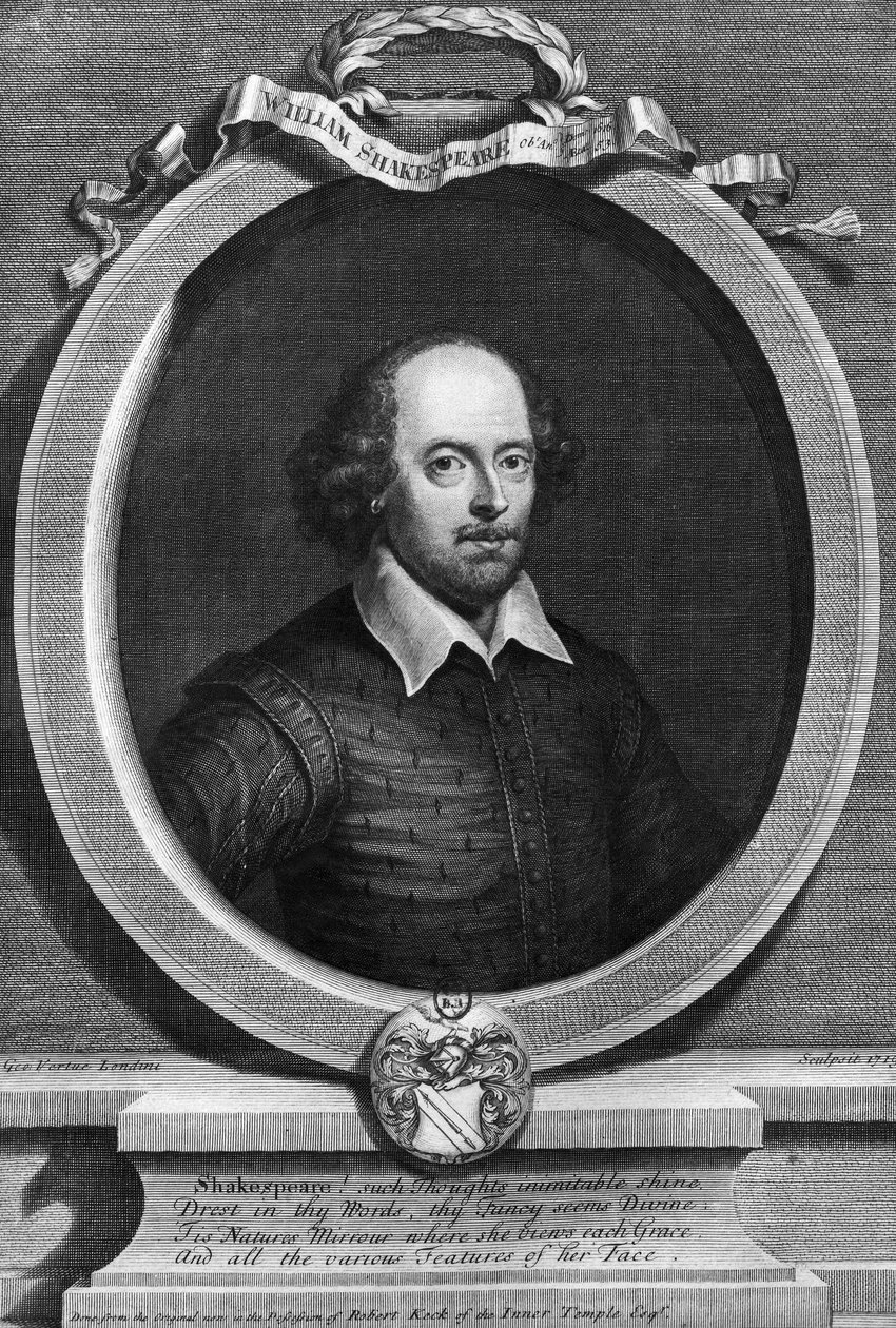 William Shakespeare (1564-1616) portréja 1719 alkotó: George Vertue