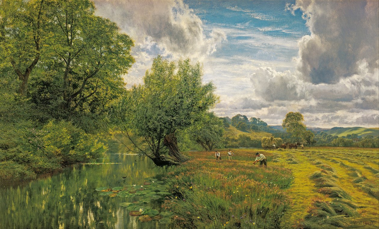 Hayfield, a Days Lock közelében, Oxonban alkotó: George Vicat Cole